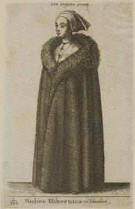 Irlandzka kobieta autorstwa Wenceslaus Hollar