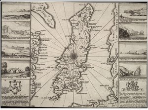 Wyspa Man autorstwa Wenceslaus Hollar