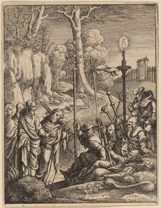 Jezus konfrontujący się ze swoimi krytykami autorstwa Wenceslaus Hollar