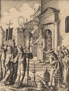 Jezus przed Piłatem. autorstwa Wenceslaus Hollar