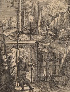 Jezus na Górze Oliwnej. autorstwa Wenceslaus Hollar