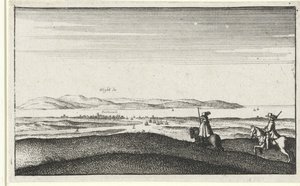 Krajobraz z widokiem na wyspę Wight autorstwa Wenceslaus Hollar