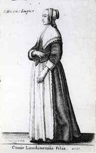 Córka obywatela Londynu, 1643 autorstwa Wenceslaus Hollar