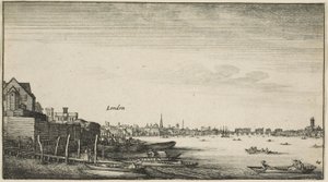 Londyn widziany z Tamizy w Milford Staris Below Arundel House autorstwa Wenceslaus Hollar