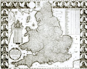 Mapa Anglii i Walii, 1644