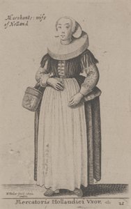 Marchants Wife of Holland (żona holenderskiego kupca) autorstwa Wenceslaus Hollar