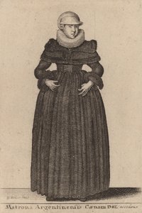 Matrona Argentyńska Wieczerza Dnia Zbliża się od Nimf. autorstwa Wenceslaus Hollar