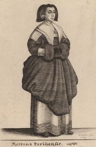 Matrona Paryża, 1643. autorstwa Wenceslaus Hollar