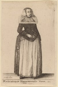 Żona kupca z Hanau autorstwa Wenceslaus Hollar