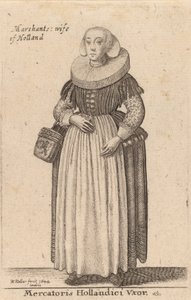 Żona kupca holenderskiego, 1644. autorstwa Wenceslaus Hollar
