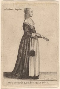 Córka londyńskiego kupca autorstwa Wenceslaus Hollar