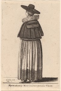 Żona kupca norymberskiego autorstwa Wenceslaus Hollar