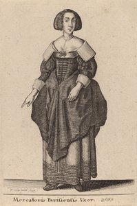 Żona kupca paryskiego, 1643. autorstwa Wenceslaus Hollar