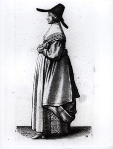 Żona kupca, 1640 autorstwa Wenceslaus Hollar