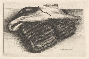 Muff, biała chustka i maska, 1642. autorstwa Wenceslaus Hollar