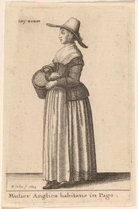 Angielka mieszkająca na wsi autorstwa Wenceslaus Hollar