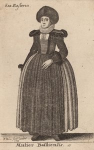 Kobieta z Bazylei, 1644. autorstwa Wenceslaus Hollar