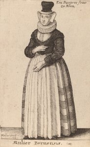Berneńska kobieta, 1649. autorstwa Wenceslaus Hollar