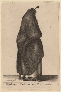 Kobieta z Kolonii autorstwa Wenceslaus Hollar