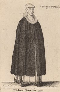 Duńska kobieta. autorstwa Wenceslaus Hollar