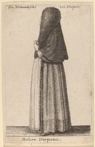 Żona Diepany autorstwa Wenceslaus Hollar