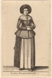 Frankońska kobieta autorstwa Wenceslaus Hollar