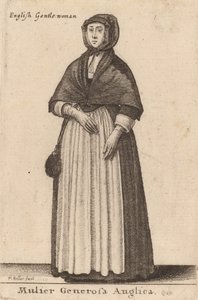 Hojna Angielka, 1643. autorstwa Wenceslaus Hollar