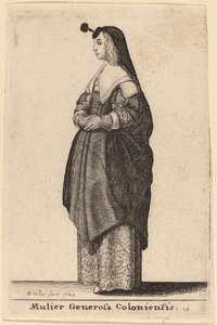 Hojna kobieta z Kolonii autorstwa Wenceslaus Hollar