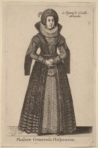 Hiszpańska szlachcianka autorstwa Wenceslaus Hollar
