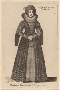 Hojna Hiszpanka autorstwa Wenceslaus Hollar