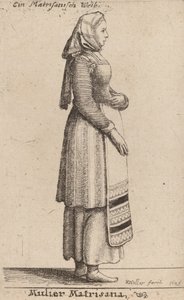 Kobieta Matrisana, 1649. autorstwa Wenceslaus Hollar