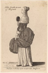 Szlachetna lub hojna angielska kobieta autorstwa Wenceslaus Hollar