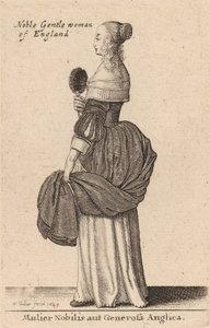 Szlachetna lub hojna Angielka, 1643. autorstwa Wenceslaus Hollar