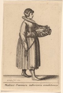 Szwedka w gorszym stanie autorstwa Wenceslaus Hollar