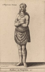 Kobieta z Wirginii. autorstwa Wenceslaus Hollar