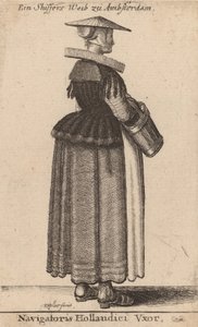Żona holenderskiego nawigatora autorstwa Wenceslaus Hollar
