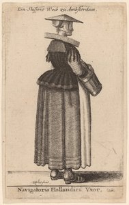 Żona holenderskiego nawigatora autorstwa Wenceslaus Hollar
