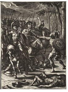 Nisus zabija Volscensów. Stan 2 autorstwa Wenceslaus Hollar