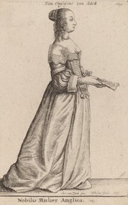 Szlachetna Angielka, 1649. autorstwa Wenceslaus Hollar