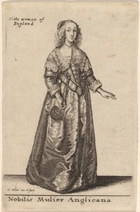 Szlachetna Angielka autorstwa Wenceslaus Hollar