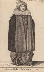 Szlachetna Czeszka, 1649. autorstwa Wenceslaus Hollar