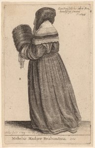 Szlachetna kobieta z Brabancji autorstwa Wenceslaus Hollar