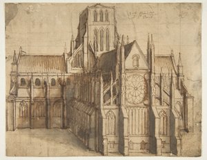 Stara katedra św. Pawła w Londynie, widziana od wschodu autorstwa Wenceslaus Hollar