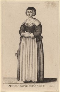 Żona paryskiego robotnika autorstwa Wenceslaus Hollar