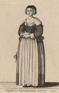 Żona robotnika w Paryżu, 1643. autorstwa Wenceslaus Hollar