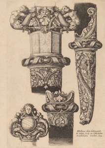 Ozdoba na sztylet i pochwę, 1644. autorstwa Wenceslaus Hollar