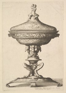Ozdobny kielich, 1642. autorstwa Wenceslaus Hollar