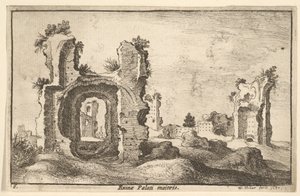 Pałac Palatyn, Rzym, 1650 autorstwa Wenceslaus Hollar