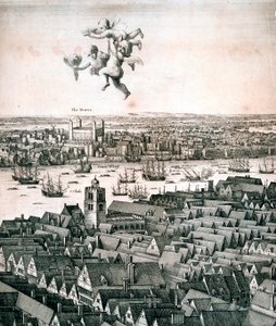 Panoramiczny widok na Londyn, c1670 autorstwa Wenceslaus Hollar