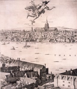 Panoramiczny widok na Londyn, c1670 autorstwa Wenceslaus Hollar